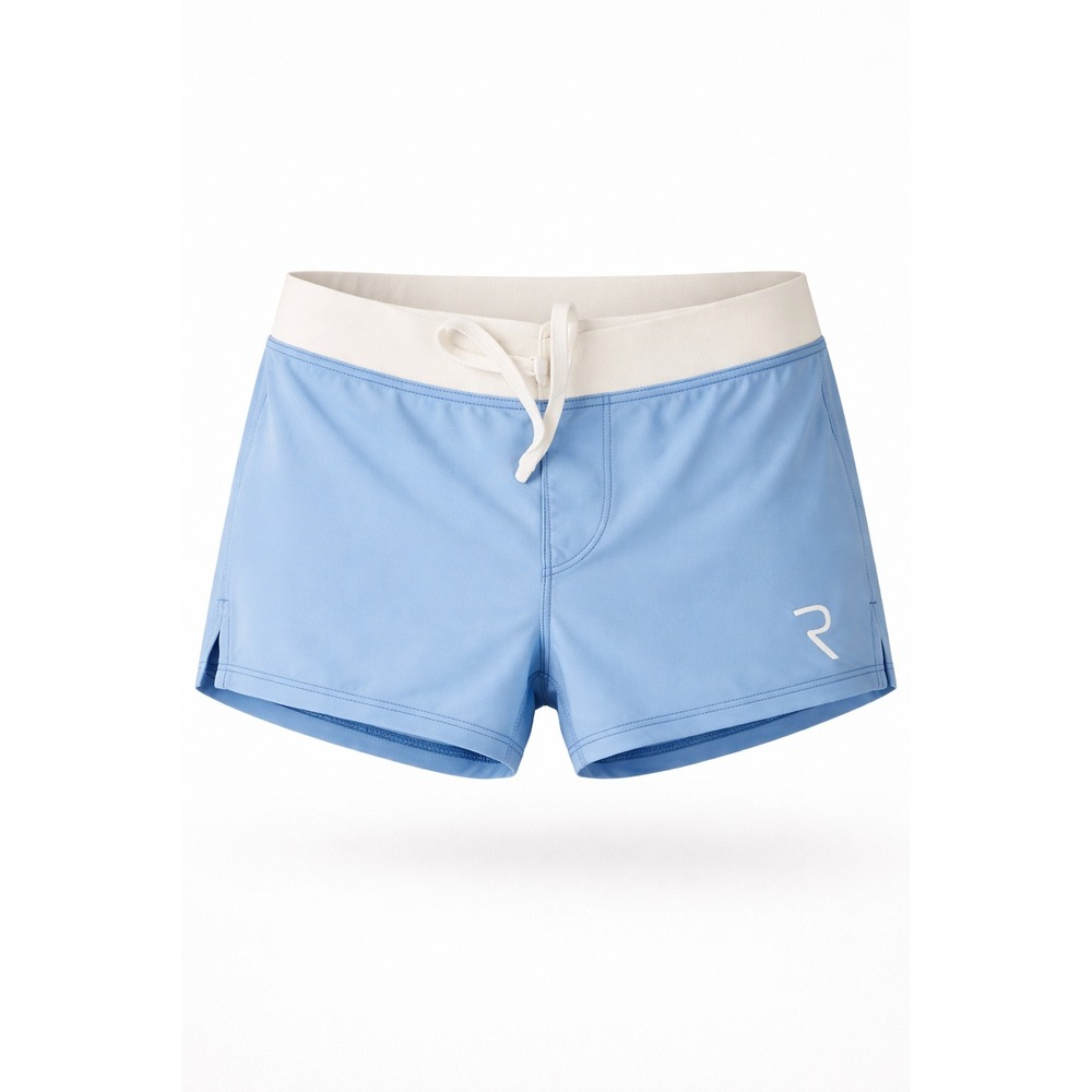 Vintage Rufskin Men's Small Blue Stretchy Shorty Booty Swimwear Beach Shorts
